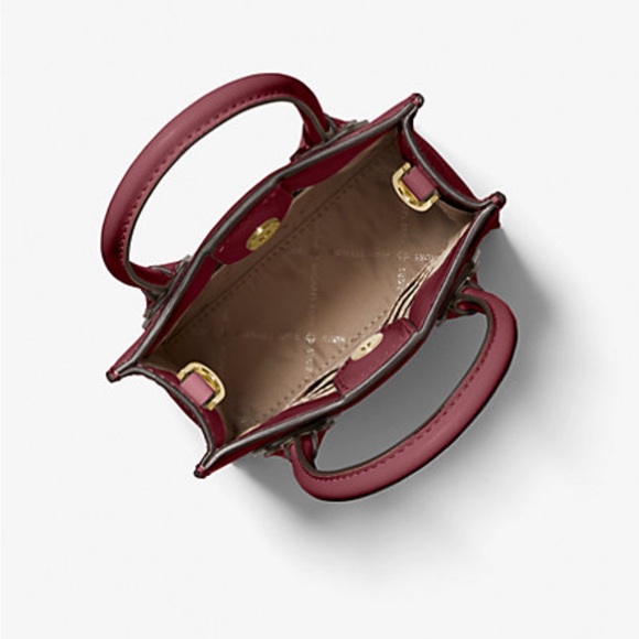 MICHAEL Michael Kors, Mercer Extra-Small Pebbled Leather Crossbody Bag, Oxblood - Picture 2 of 4